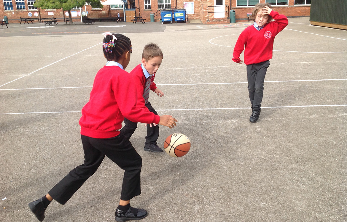 Children playing ball games Children playing ball games